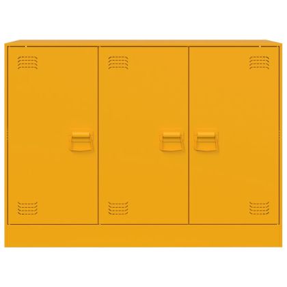 Бюфет, горчица жълто, 99x39x73 см, стомана