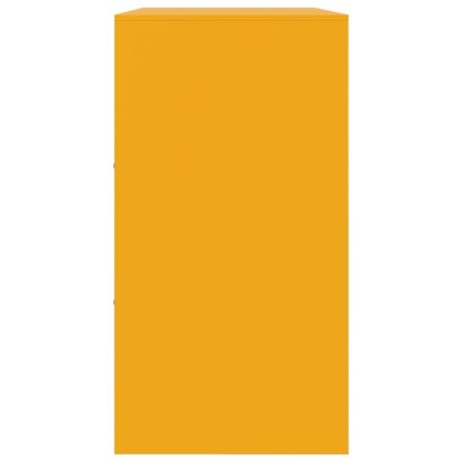 Бюфет, горчица жълто, 99x39x73 см, стомана