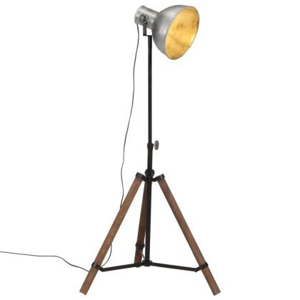 Подова лампа, 25 W, винтидж, сребриста, 75x75x90-150 см, E27