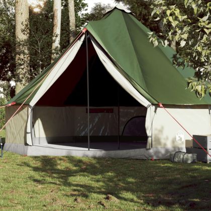 Семейна палатка, типи, 10-местна, зелена, водоустойчива