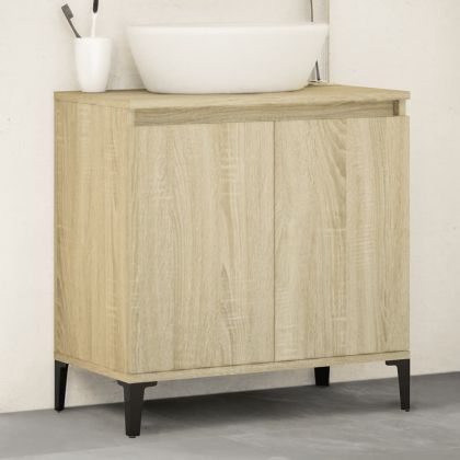 Шкаф за мивка, дъб сонома, 58x33x60 см, инженерно дърво