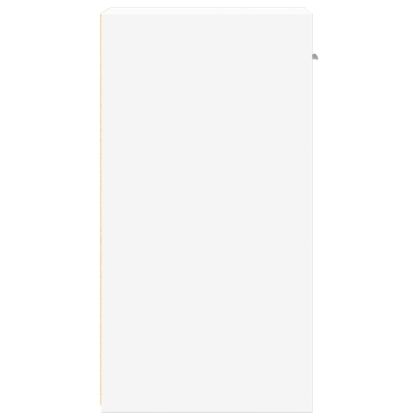 Нощни шкафчета, 2 бр, бели, 35x34x65 см, инженерно дърво