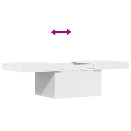 Кафе маса, бяла, 100x55x40 см, инженерно дърво