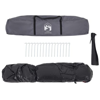 Семейна палатка кабинна 7 души сиво-оранжев бързо освобождаване