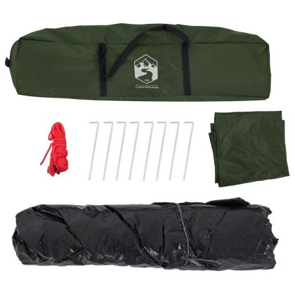 Къмпинг палатка куполна 4-местна зелена бързо освобождаване