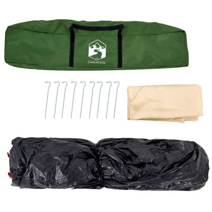 Къмпинг палатка куполна 4-местна зелена бързо освобождаване