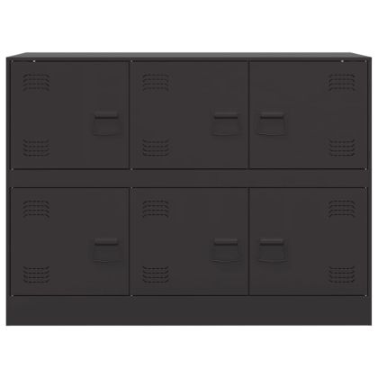 Бюфет, черен, 99x39x73 см, стомана