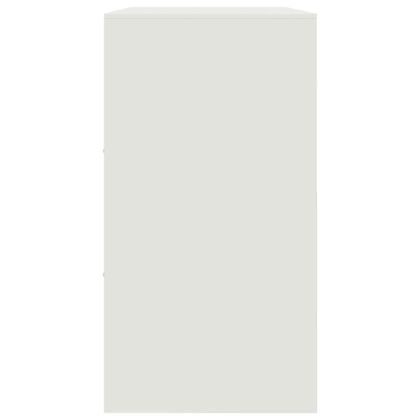 Бюфет, бял, 99x39x73 см, стомана