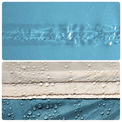 Брезент за къмпинг, син, 360x294 см, водоустойчив