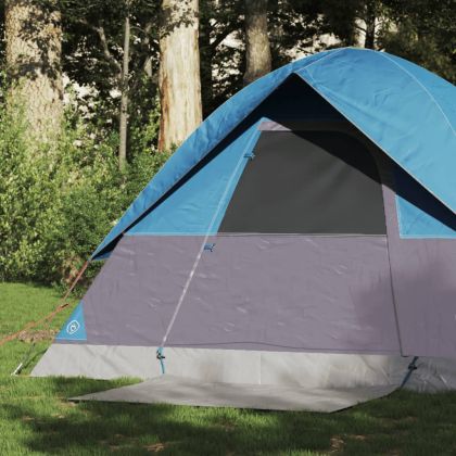 Куполна къмпинг палатка, 2-местна, синя, водоустойчива