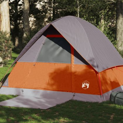 Куполна къмпинг палатка, 4-местна, оранжева, водоустойчива