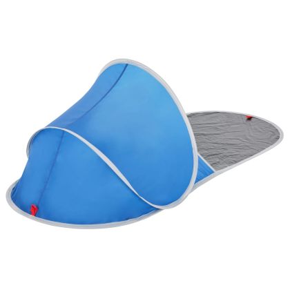 Плажна палатка, лазурносиня, изскачаща, водоустойчива