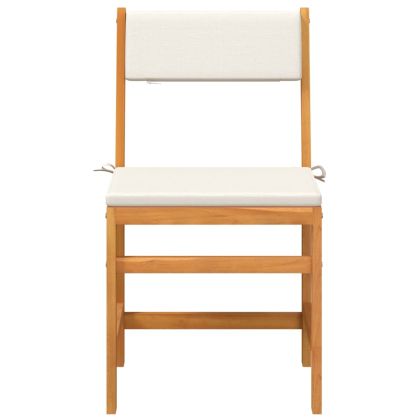 Балконски комплект с възглавници, 3 части, акация масив