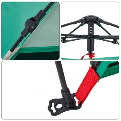 Плажна палатка, 2-местна, морско зелено, бързо освобождаване