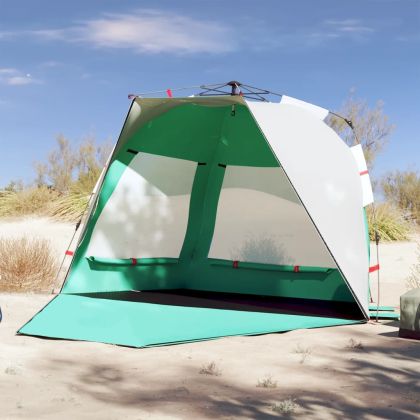 Плажна палатка, 3-местна, морско зелено, бързо освобождаване