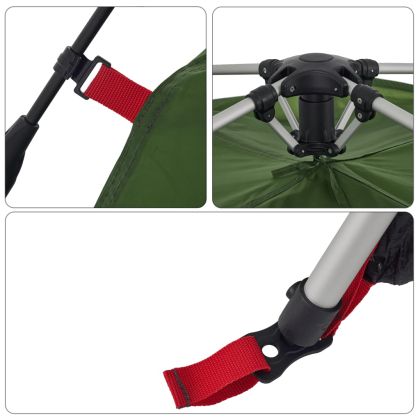 Семейна палатка куполна 10-местна зелена бързо освобождаване