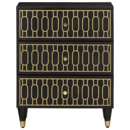 Нощно шкафче 50x33x60 см мангово дърво масив