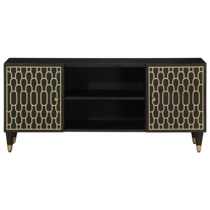 ТВ шкаф, 105x33x46 см, масивно мангово дърво