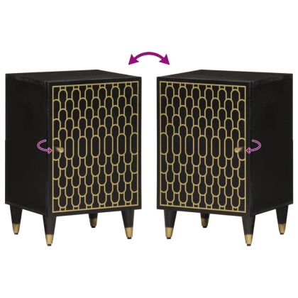 Шкаф за баня 38x33x58 см масивно мангово дърво