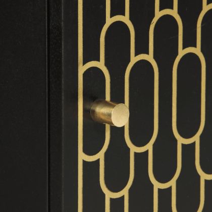 Шкаф за баня 38x33x58 см масивно мангово дърво