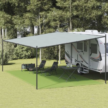 Килим за палатка, светлозелен, 400x600 см, HDPE