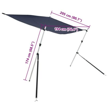 T-Top удължение за сенник нейви син 174x205x(115-194) см