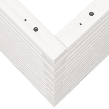 Градински сандък, бял, 50x50x68,5 см, масивна борова дървесина