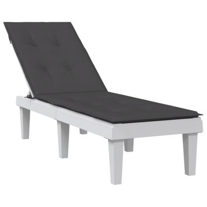 Възглавница за стол шезлонг меланж антрацит (75+105)x50x3 см