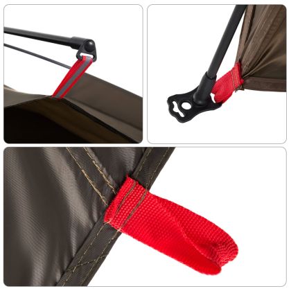 Риболовна палатка 4-местна кафява бързо освобождаване