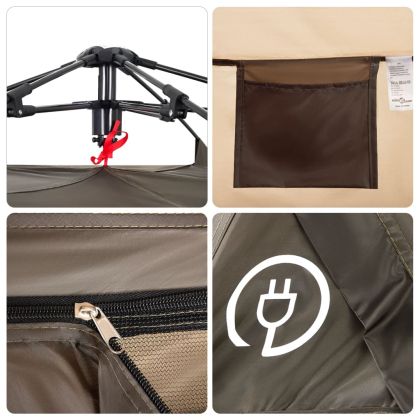 Риболовна палатка 4-местна кафява бързо освобождаване