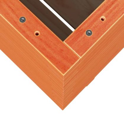 Градинска кашпа, восъчнокафява, 60x60x72,5см борово дърво масив