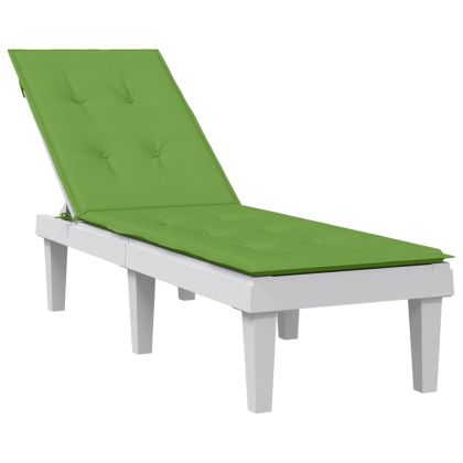 Възглавница за стол шезлонг меланж зелена (75+105)x50x3 см плат