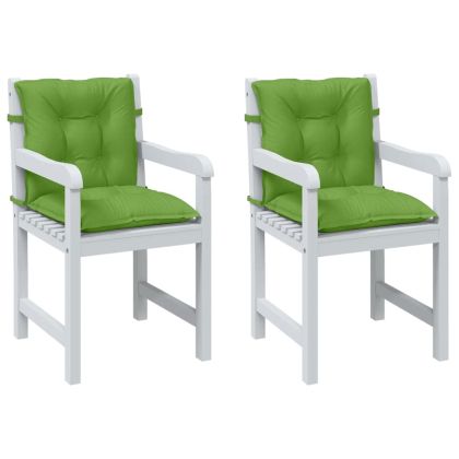 Възглавници за столове 2 бр меланж зелени 100x50x7 см плат