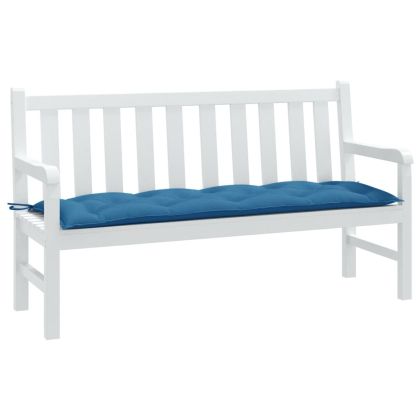 Възглавница за градинска пейка меланж синя 150x50x7 см плат