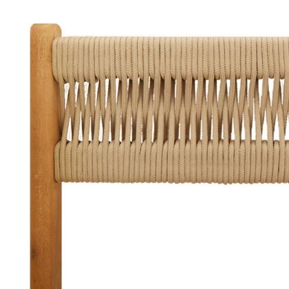 Сгъваеми градински столове, 6 бр, бежови, акация масив