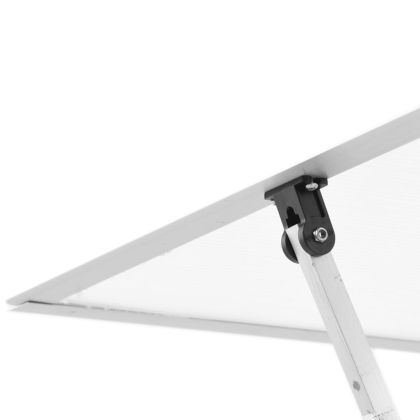 Оранжерия с основа рамка сребрист 334x169x202 см алуминий