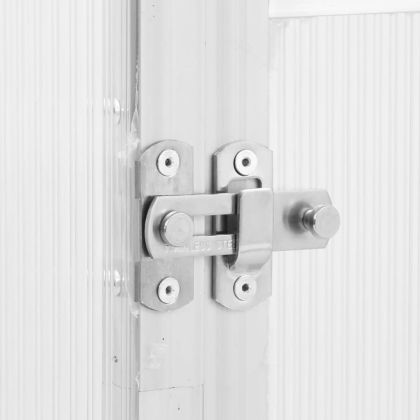 Оранжерия с основа рамка сребрист 169x169x195 см алуминий