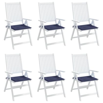 Палетни възглавници, 6 бр, нейви сини, 40x40x4 см, Оксфорд плат