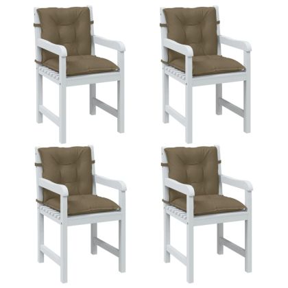 Възглавници за столове 4 бр меланж таупе 100x50x7 см плат