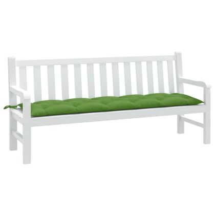 Възглавница за градинска пейка меланж зелена 180x50x7 см плат