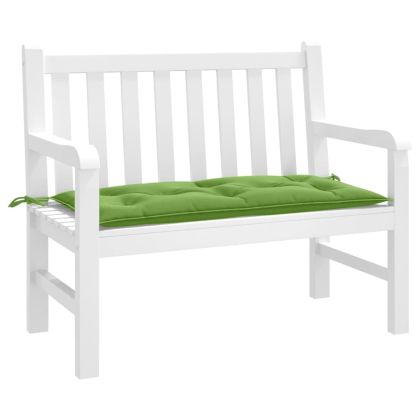 Възглавница за градинска пейка меланж зелена 100x50x7 см плат