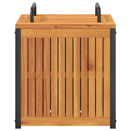 Външна кутия за възглавници 45x45x45/53 см акация масив стомана