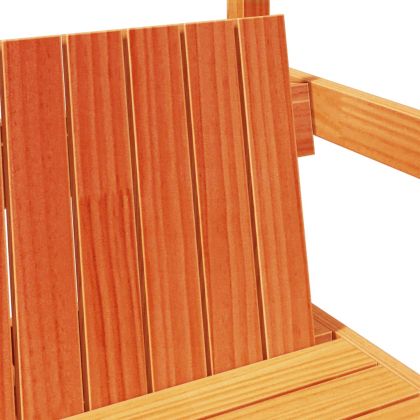 Пейка с покрив, восъчнокафява, 117,5x70x176,5 см, бор масив