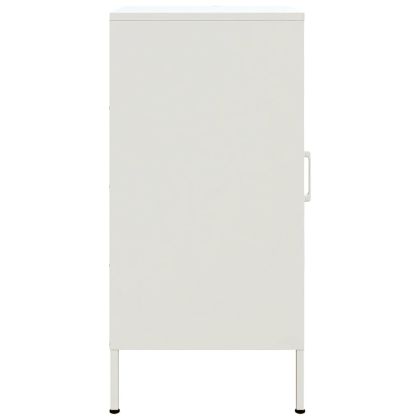 Бюфет, бял, 36x39x79 см, стомана