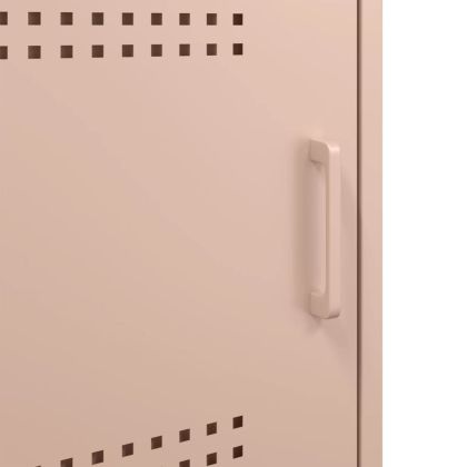 Нощни шкафчета, 2 бр, розово, 36x39x68 см, стомана