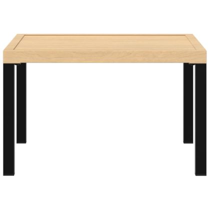 Градинска масичка за кафе, черна, 65x65x40 см, алуминий