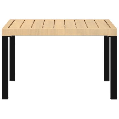 Градинска масичка за кафе, черна, 65x65x40 см, алуминий