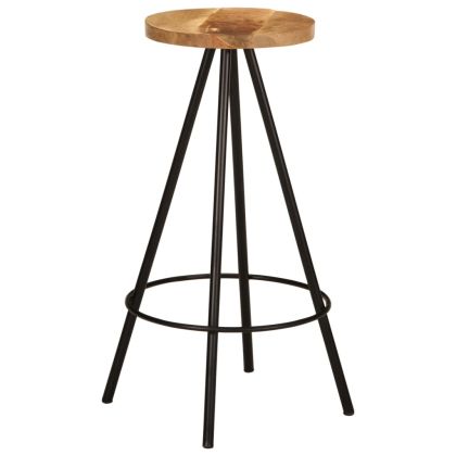 Бар комплект от 5 части, масивна мангова дървесина