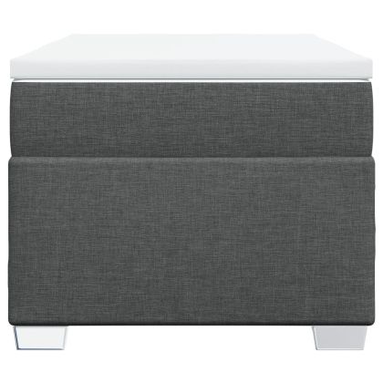 Боксспринг легло с матрак, тъмносив, 90x190 см, плат