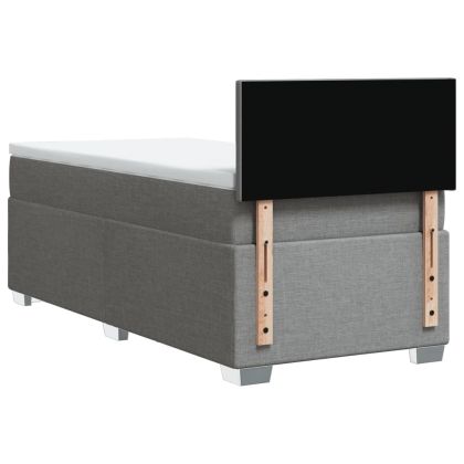 Боксспринг легло с матрак, светлосиво, 80x200 см, плат